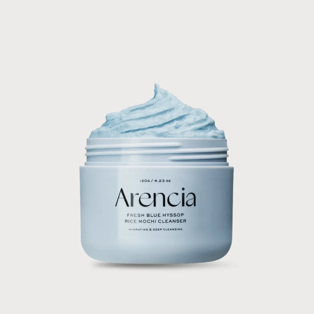 Arencia Fresh Blue Hyssop Rice Mochi Cleanser 120g jar