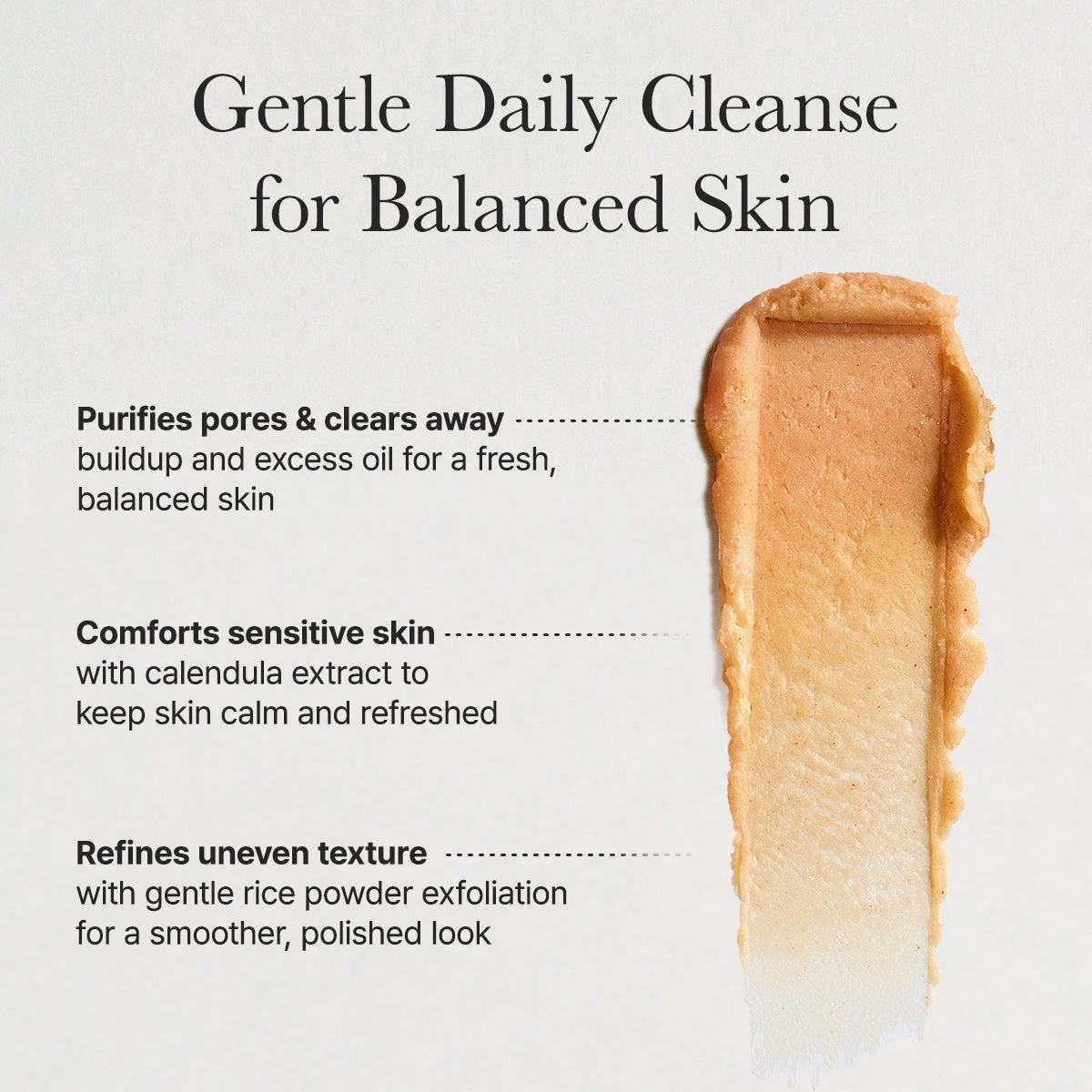 Arencia Calendula Cleanser purifies pores, comforts sensitive skin and refines uneven texture
