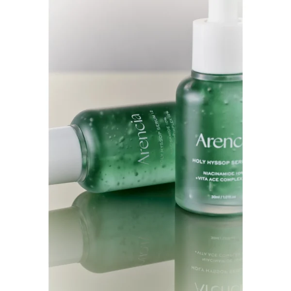 Arencia Holy Hyssop Serum 12 30ml green dropper bottle