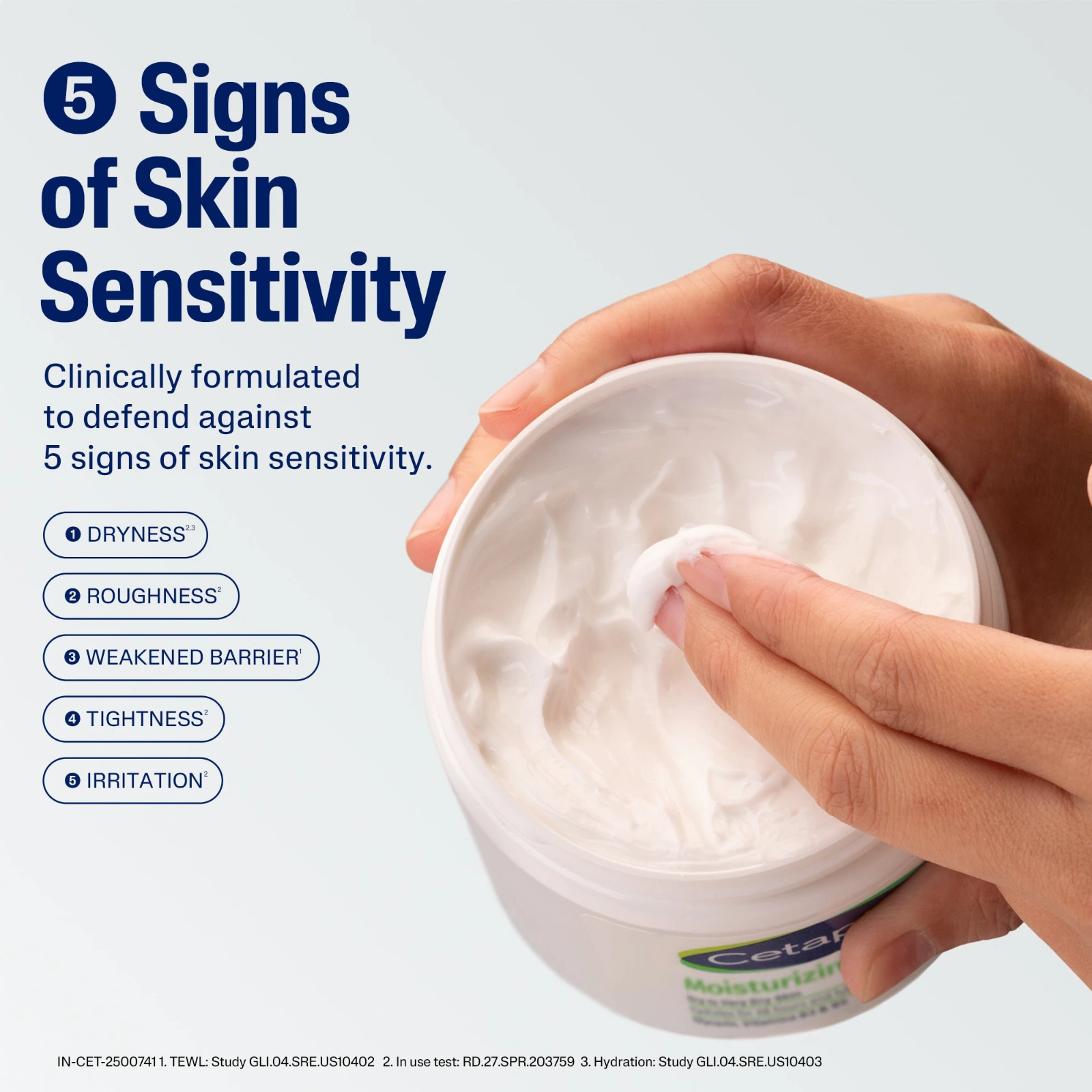 Cetaphil Moisturizing Cream formulated against five signs of skin sensitivity