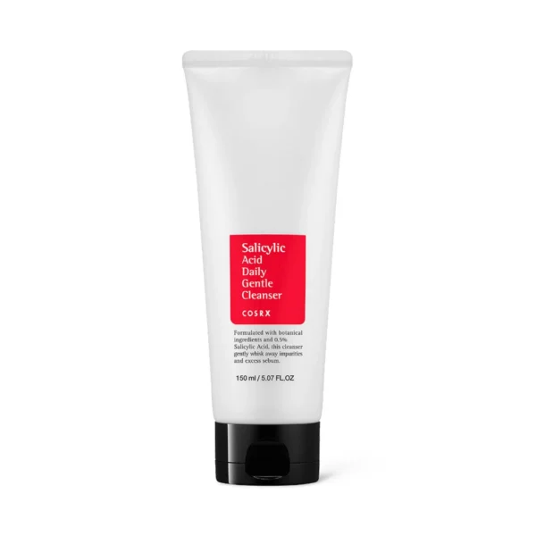COSRX Salicylic Acid Daily Gentle Cleanser 150 ml tube, front label stating 0.5% salicylic acid