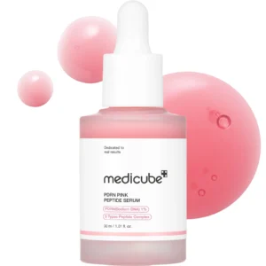 Medicube PDRN Pink Peptide Serum 30ml pink dropper bottle