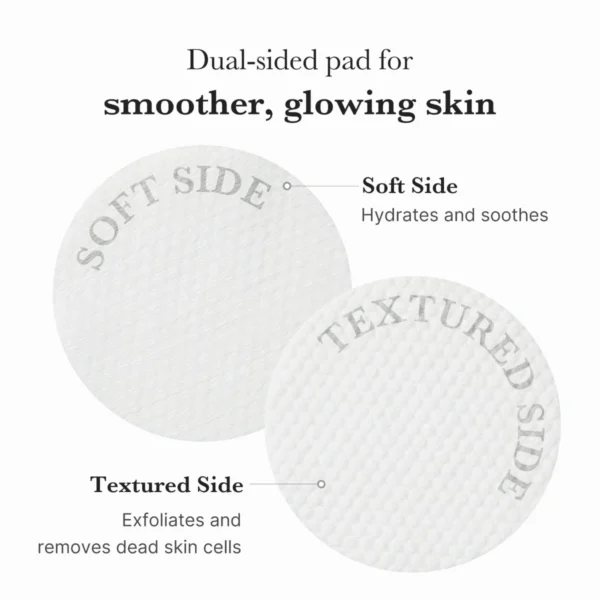 Smoother skin texture after using the exfoliating pads