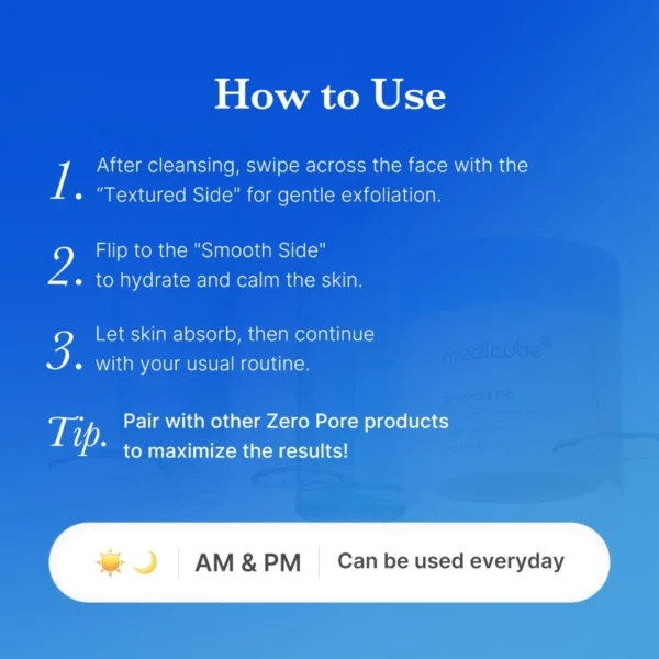 Medicube Zero Pore Pad product information panel
