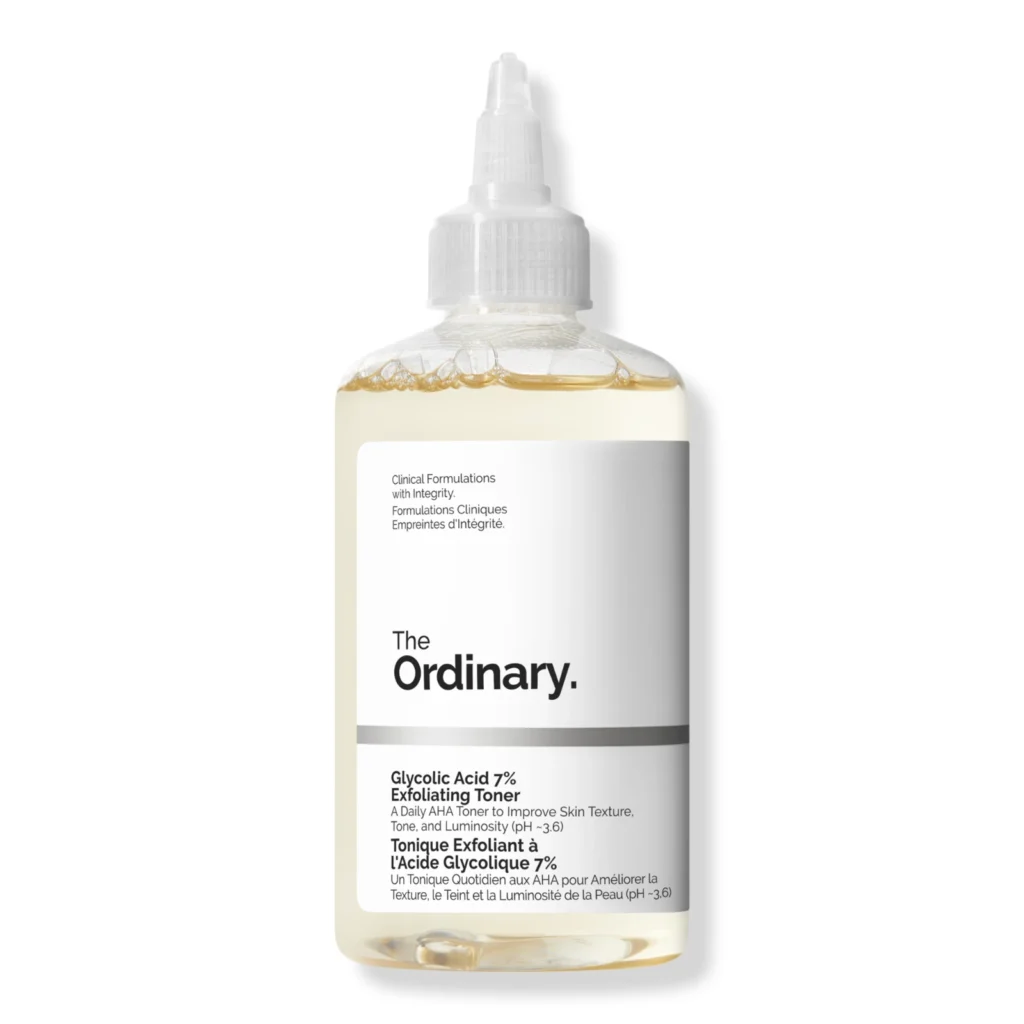 The Ordinary Glycolic Acid 7% Exfoliating Toner 240ml bottle, front of pack