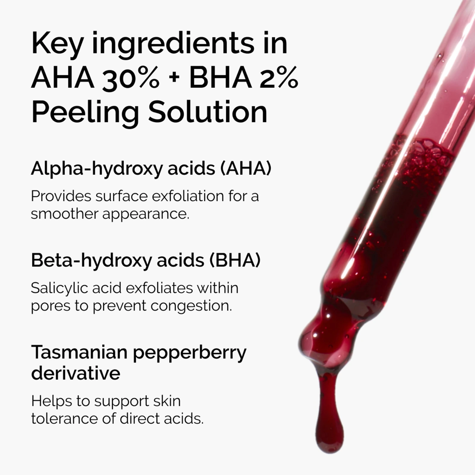 Key ingredients in The Ordinary Peeling Solution, starting with the alpha hydroxy acids that provide surface exfoliation