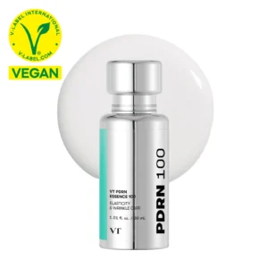 VT PDRN Essence 100 30ml bottle with vegan certification badge