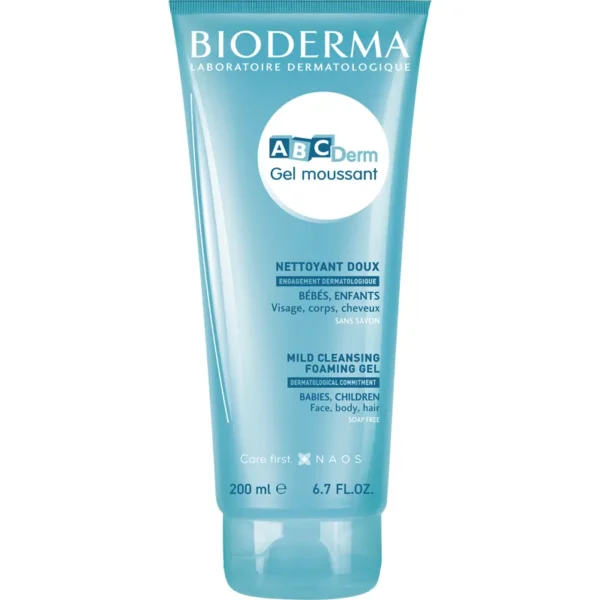 Bioderma ABCDerm Gel Moussant 200ml striped packshot