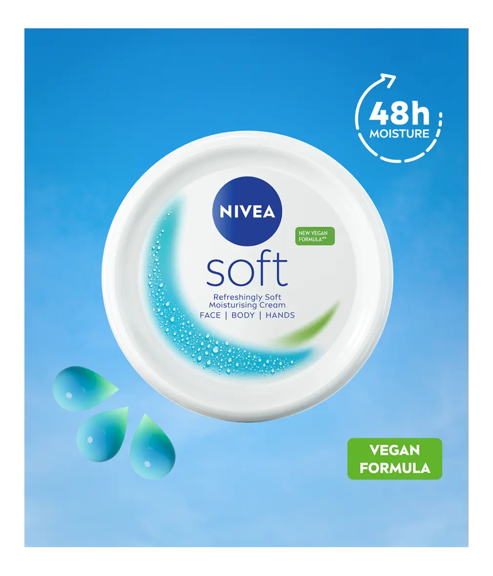 NIVEA Soft Moisturising Cream with vitamin E and jojoba oil