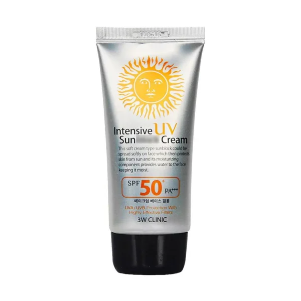 3W Clinic Intensive UV Sunblock Cream SPF50+ PA+++ 70ml tube front