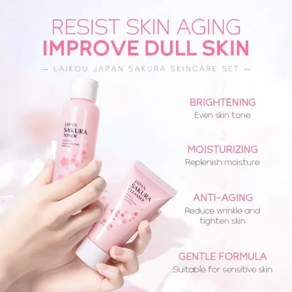 LAIKOU Japan Sakura Skin Care Set 5pcs image 4