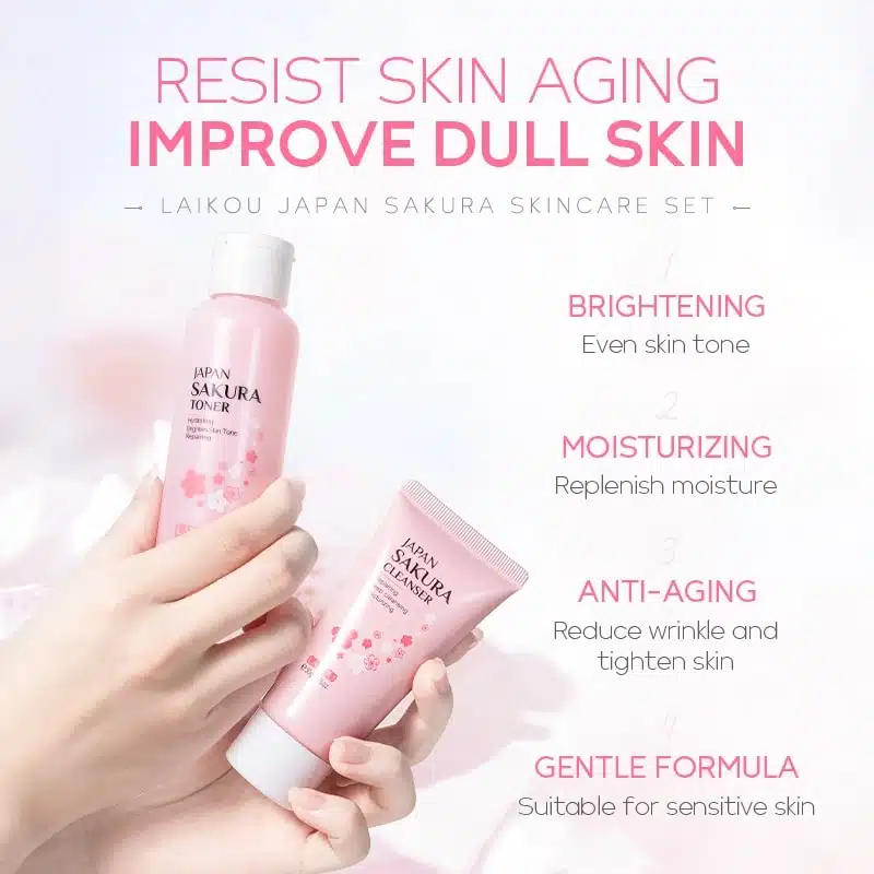 LAIKOU Japan Sakura Skin Care Set 5pcs image 4