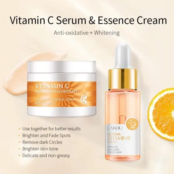 LAIKOU Vitamin C Trio Set: Serum 17ml, Cream 25g and Sunscreen image 3