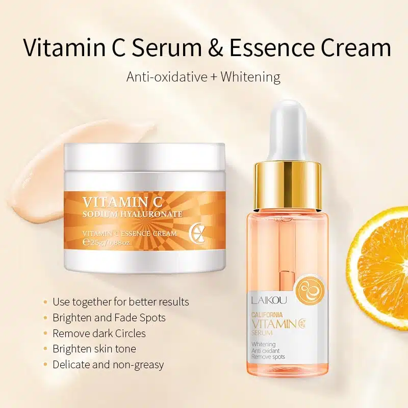 LAIKOU Vitamin C Trio Set: Serum 17ml, Cream 25g and Sunscreen image 3