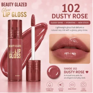Beauty Glazed Glow Lip Gloss Dusty Rose 102