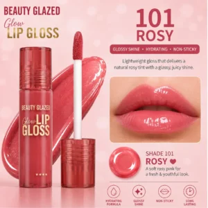 Beauty Glazed Glow Lip Gloss Rosy 101