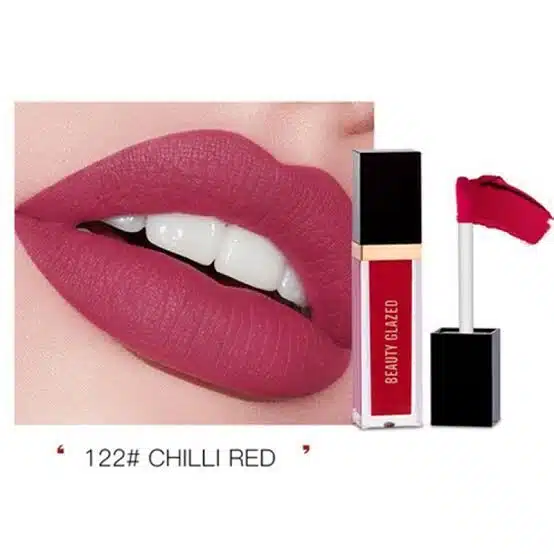 Beauty Glazed Matte Liquid Lipstick Chilli Red 122