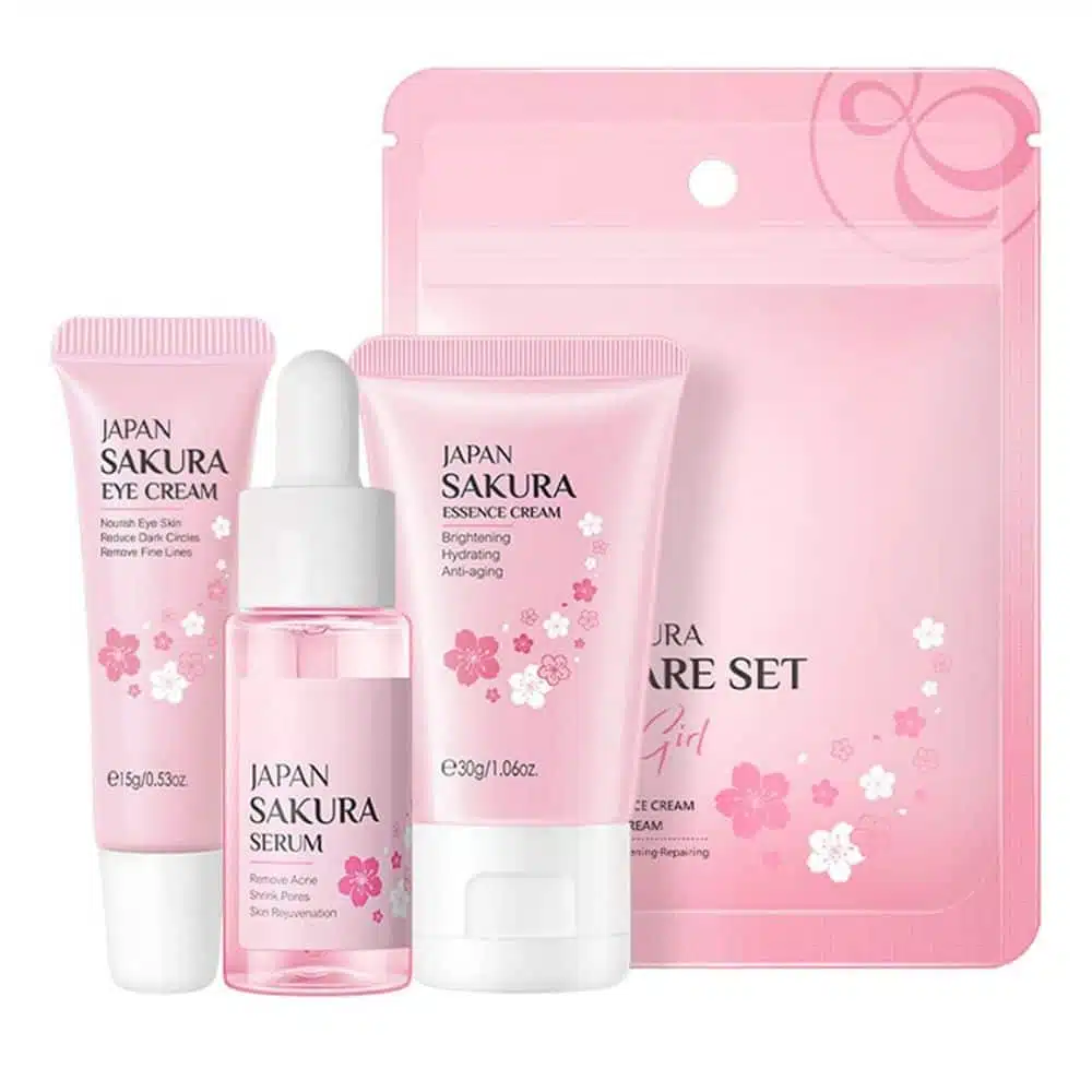 LAIKOU Japan Sakura Skincare Set 3pcs