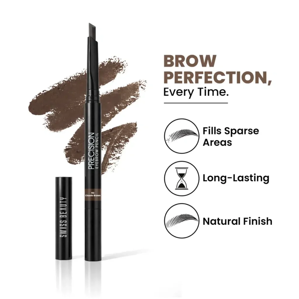Swiss Beauty Precision Eyebrow Pencil Classic Brown 02