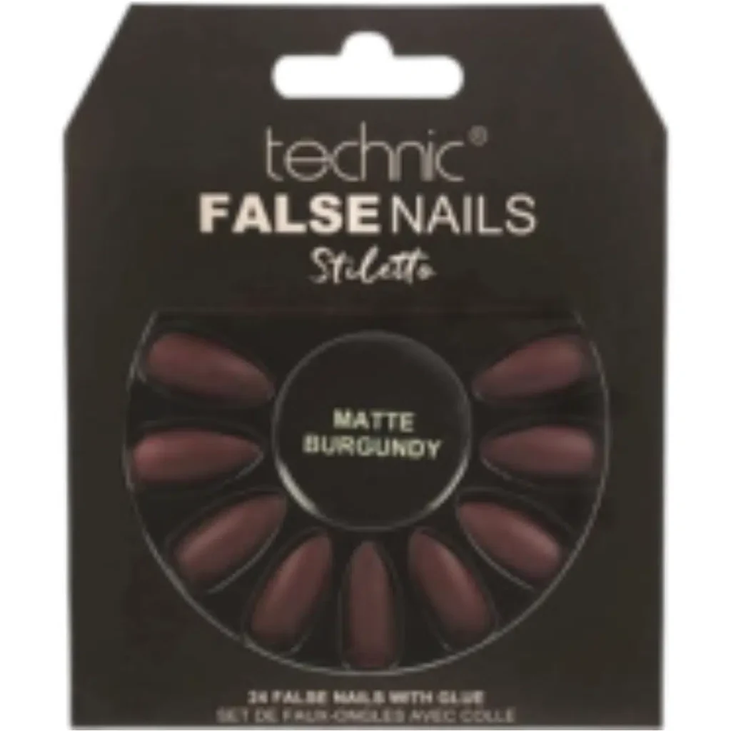 Technic False Nails Matte Burgundy