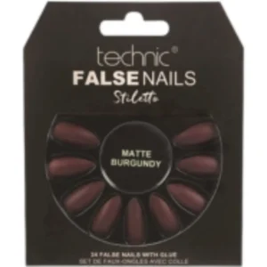 Technic False Nails Matte Burgundy