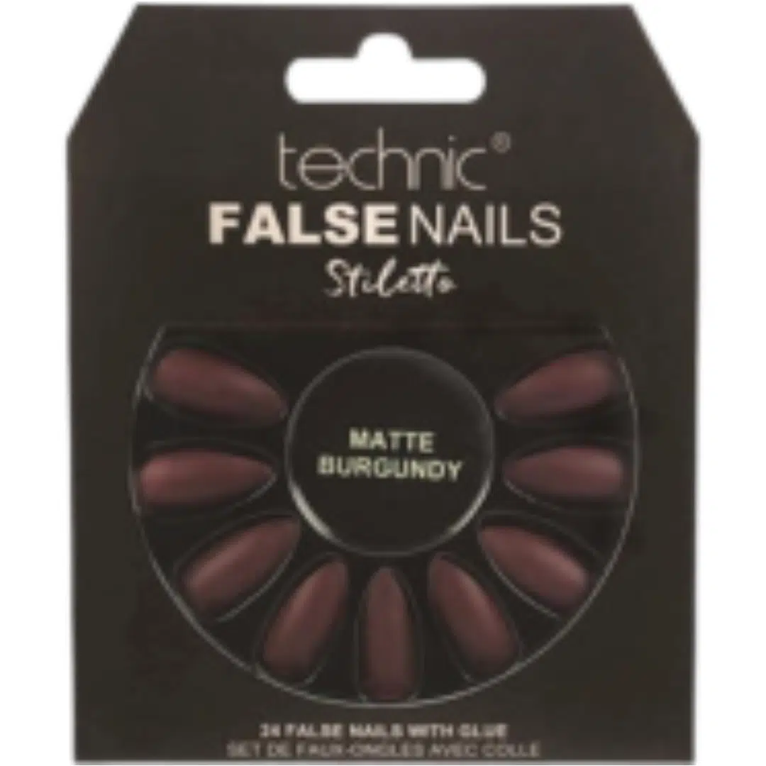 Technic False Nails Matte Burgundy