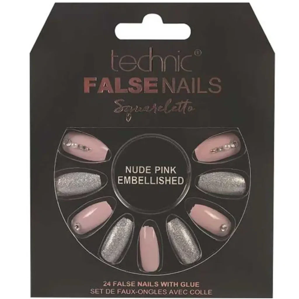 Technic False Nails SQUARELETTO Nude Pink