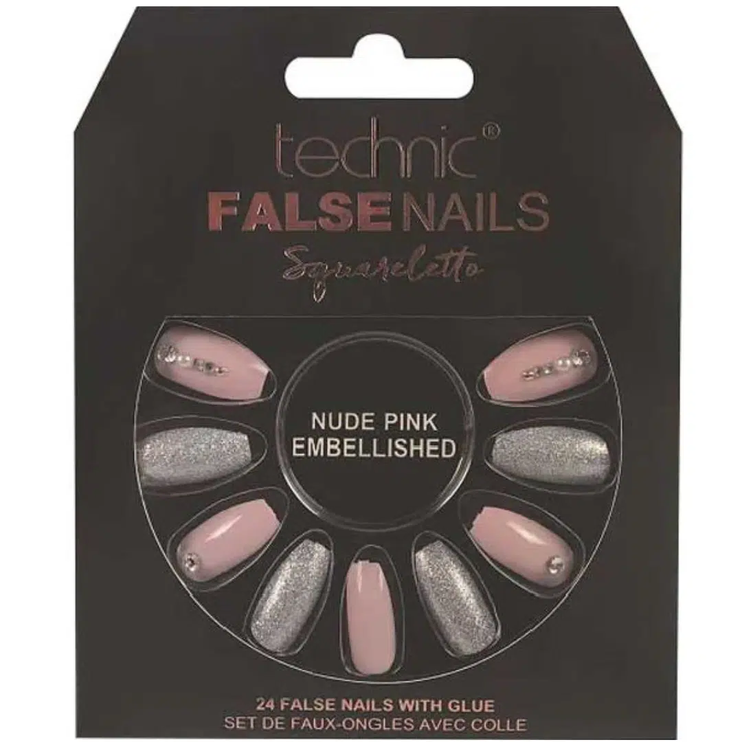 Technic False Nails SQUARELETTO Nude Pink
