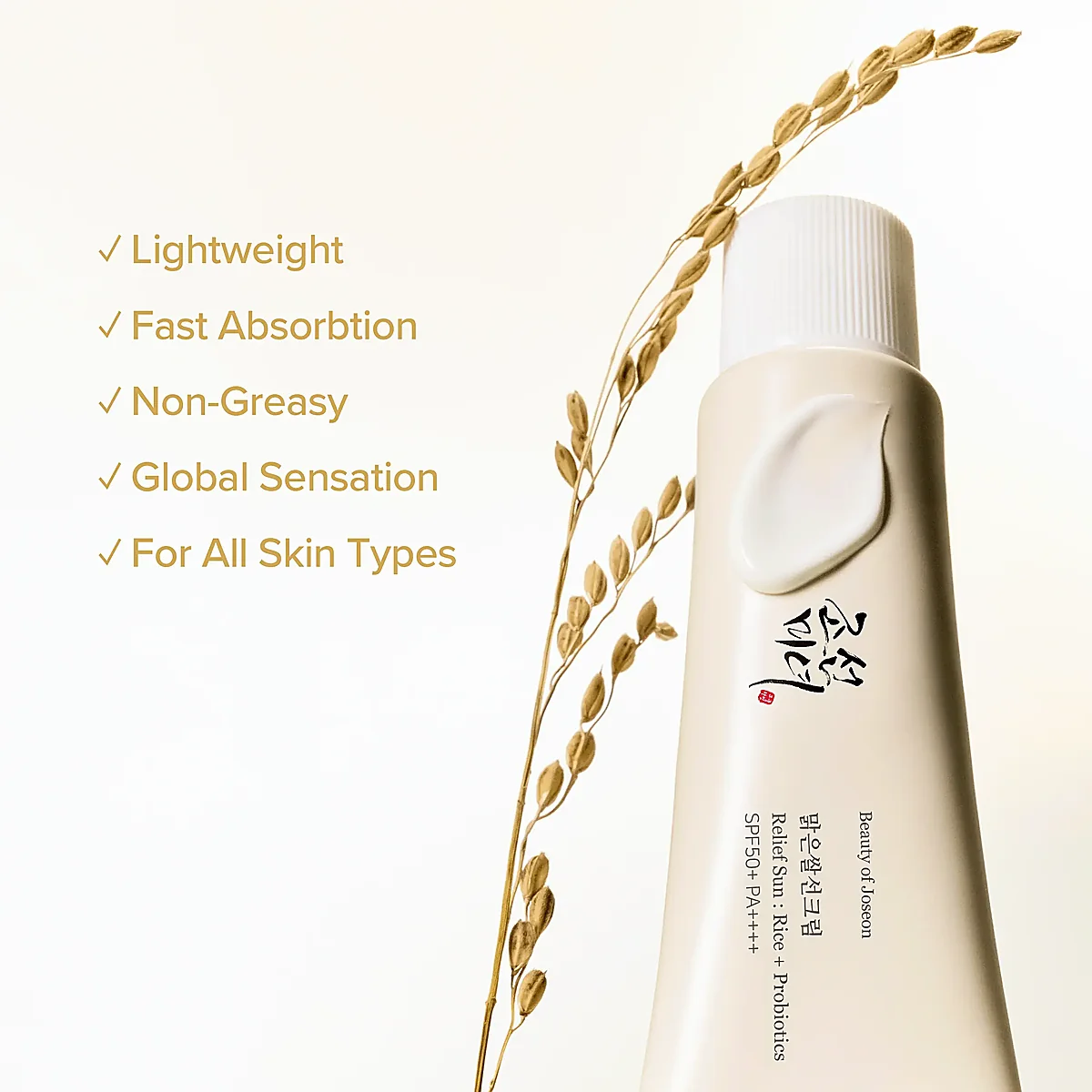 Beauty of Joseon Relief Sun key benefits graphic