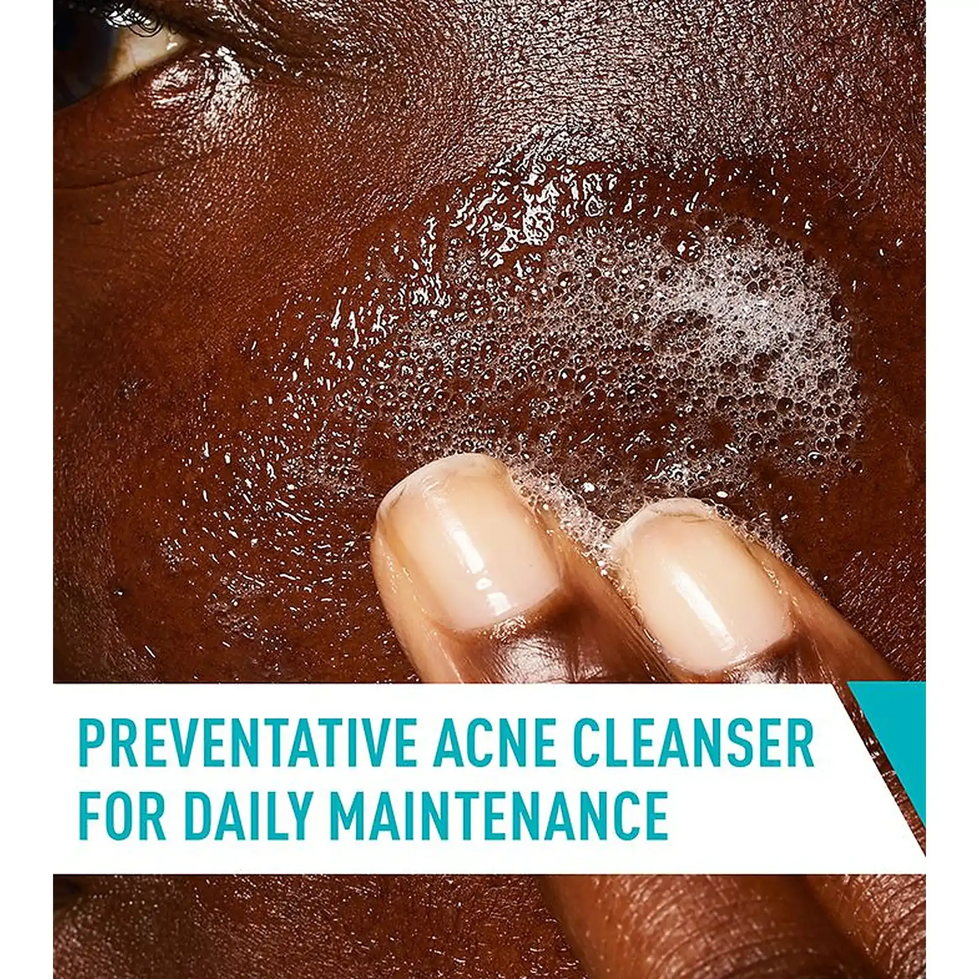CeraVe Acne Control Cleanser application on damp skin