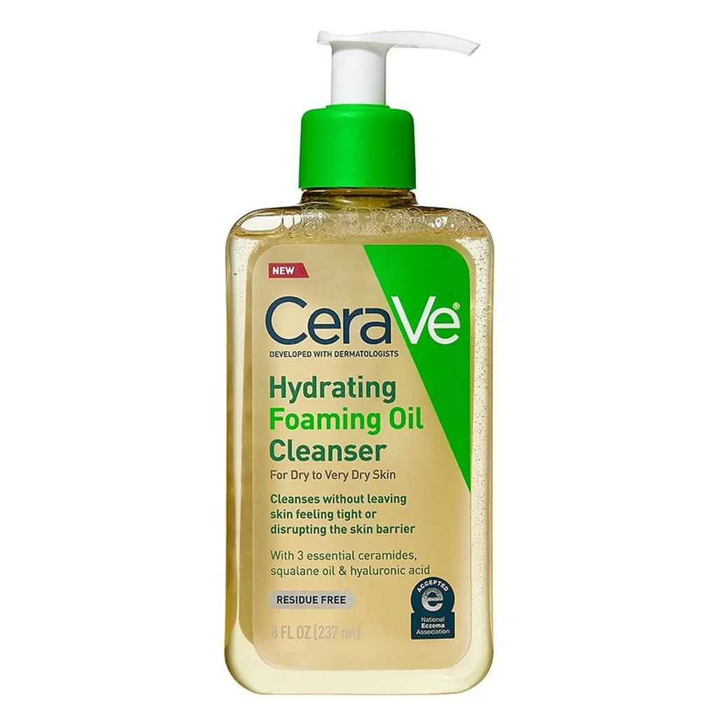 CeraVe Hydrating Foaming Oil Cleanser 8 fl oz bottle front pack shot