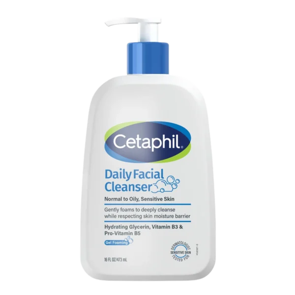 Cetaphil Daily Facial Cleanser 473ml bottle front without box official Malaysia
