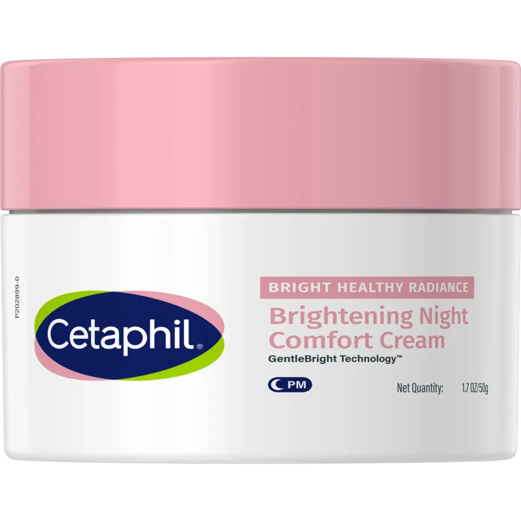 Cetaphil Night Comfort Cream 50g front packshot Bright Healthy Radiance jar