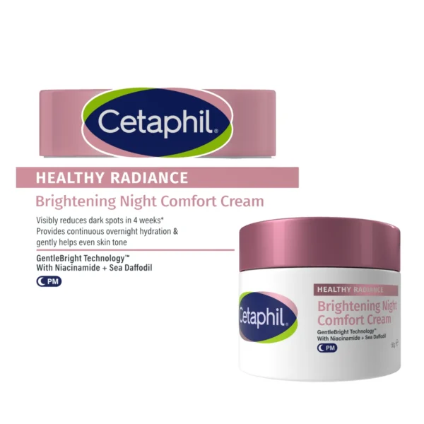 Cetaphil Night Comfort Cream UK box and jar Healthy Radiance 50g