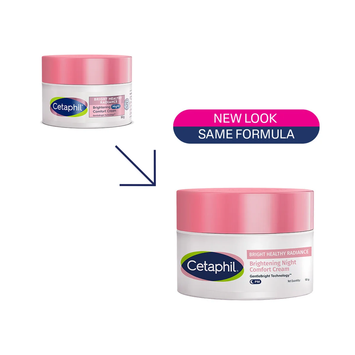 Cetaphil Night Comfort Cream new look same formula packaging update