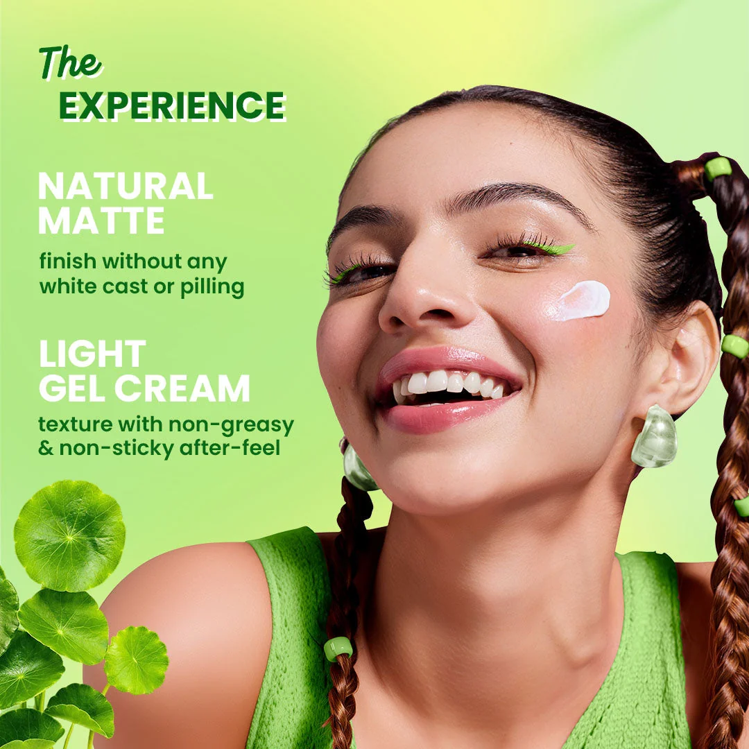 Dot & Key Cica Mattifying Sunscreen matte finish on skin