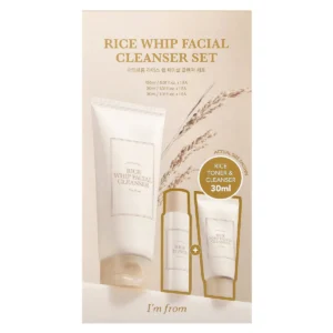 I’m From Rice Whip Facial Cleanser Set official box front with minis