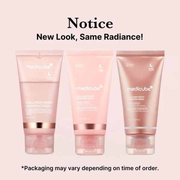 Medicube Collagen Night Wrapping Mask packaging variants 75ml tubes