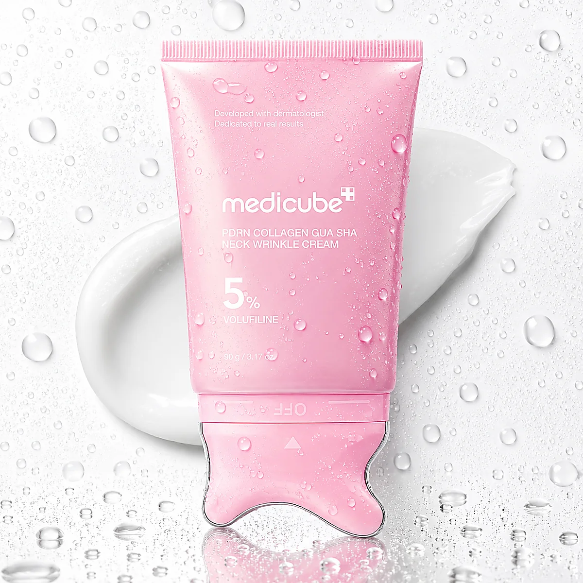 Medicube PDRN Collagen Gua Sha Neck Wrinkle Cream 90g packaging