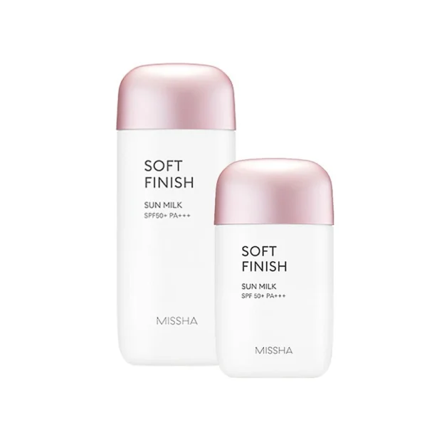 Missha Soft Finish Sun Milk SPF50+ PA+++ 70ml white bottle front