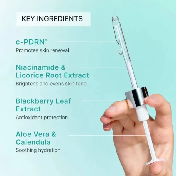 Rejuran Turnover Ampoule 50ml key ingredients c-PDRN niacinamide (30ml reference image)