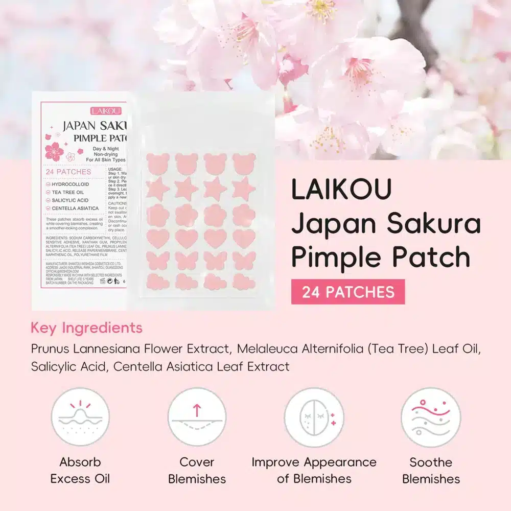 LAIKOU Sakura Pimple Patch Day and Night 24 Patches image 3