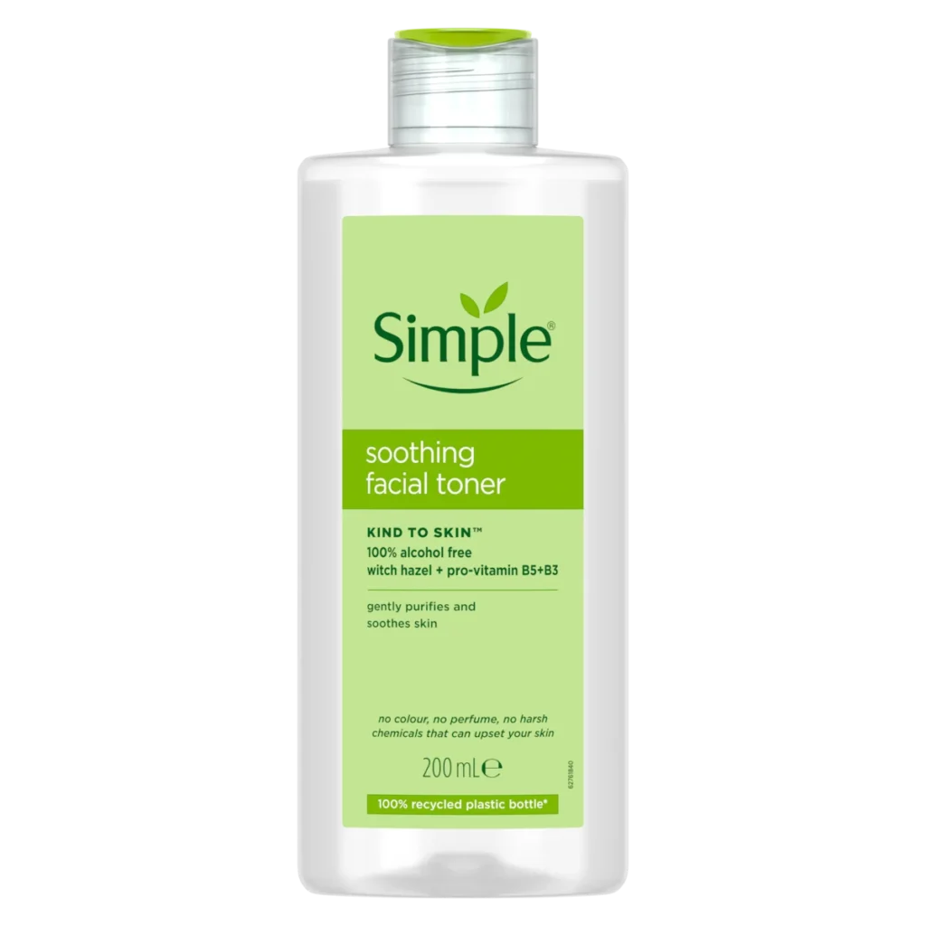 Simple Soothing Facial Toner front of bottle