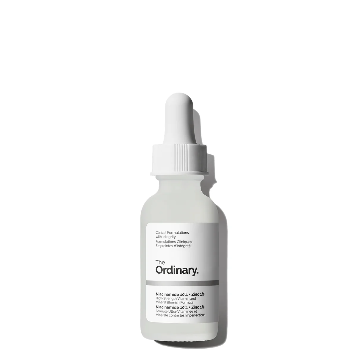 The Ordinary Niacinamide 10% + Zinc 1% 30ml serum bottle packshot