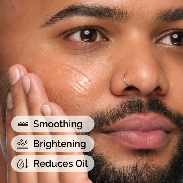 Applying The Ordinary Niacinamide 10% + Zinc serum with listed oil-control benefits