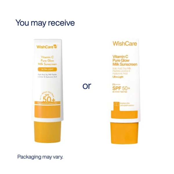 WishCare Vitamin C Sunscreen old and new packaging