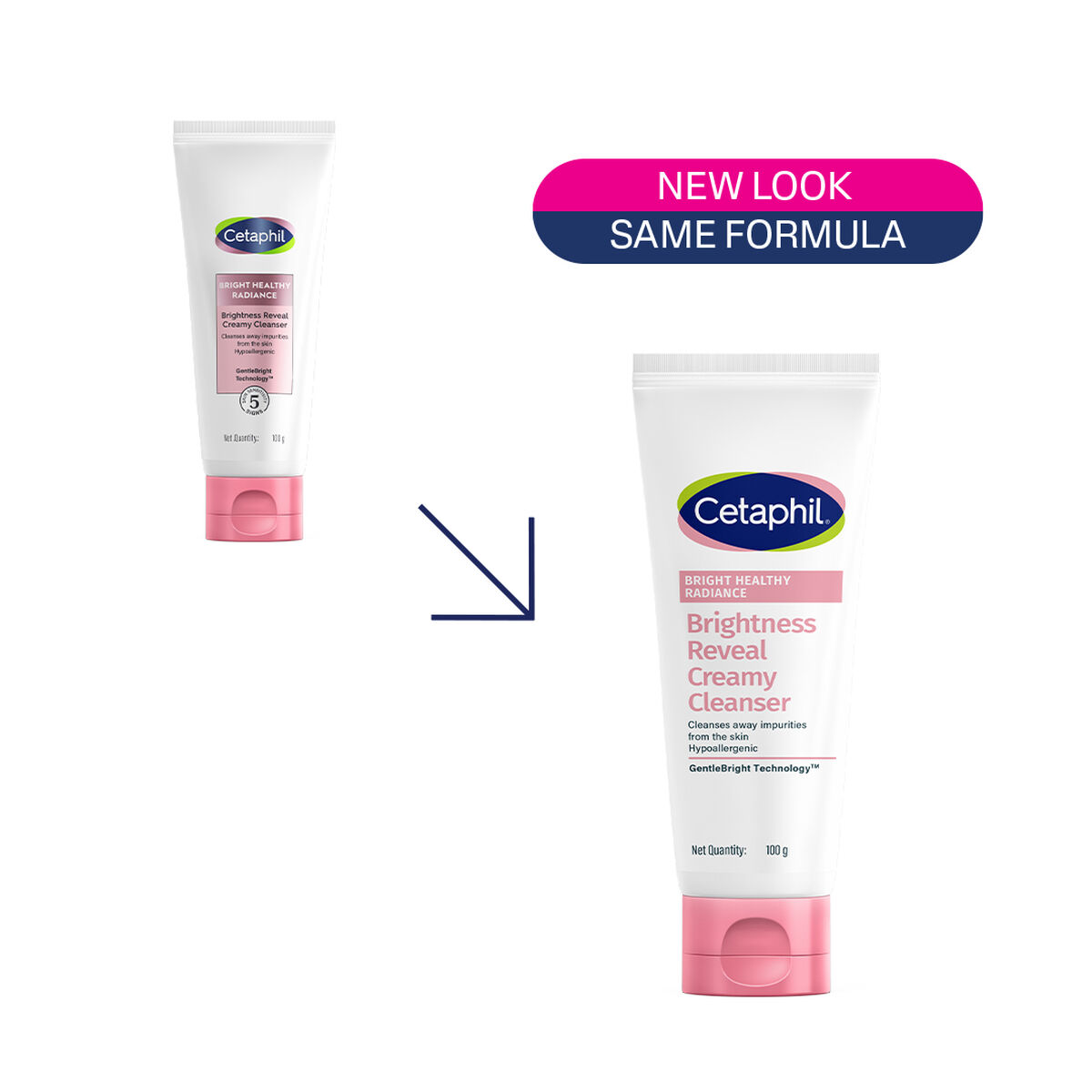 Cetaphil Bright Creamy Cleanser new look same formula packaging update