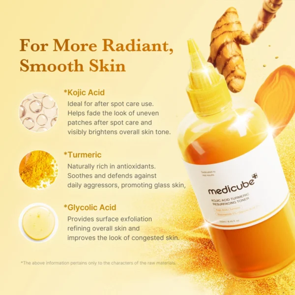 Kojic Acid Turmeric Toner key ingredients