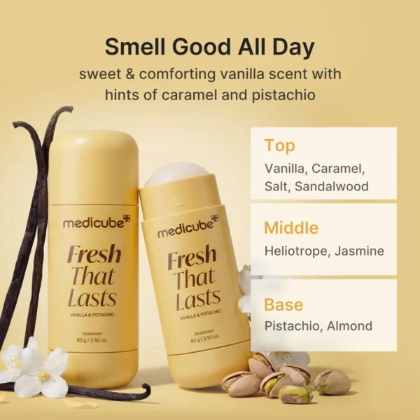 Medicube Deodorant vanilla pistachio scent notes