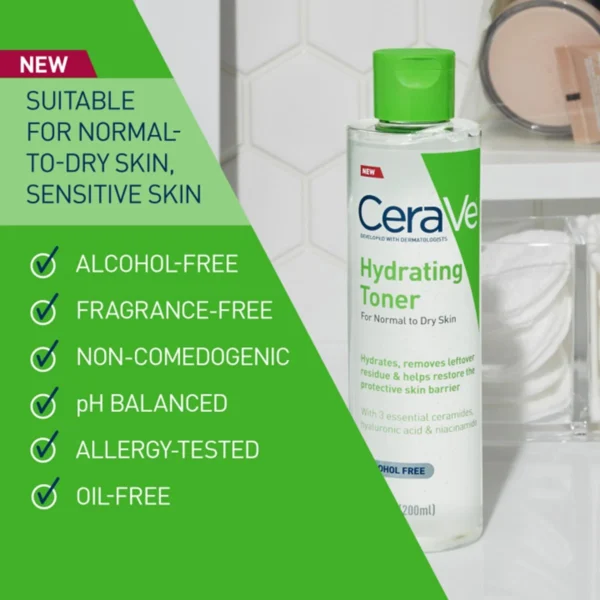 CeraVe Hydrating Toner suitable for normal to dry and sensitive skin